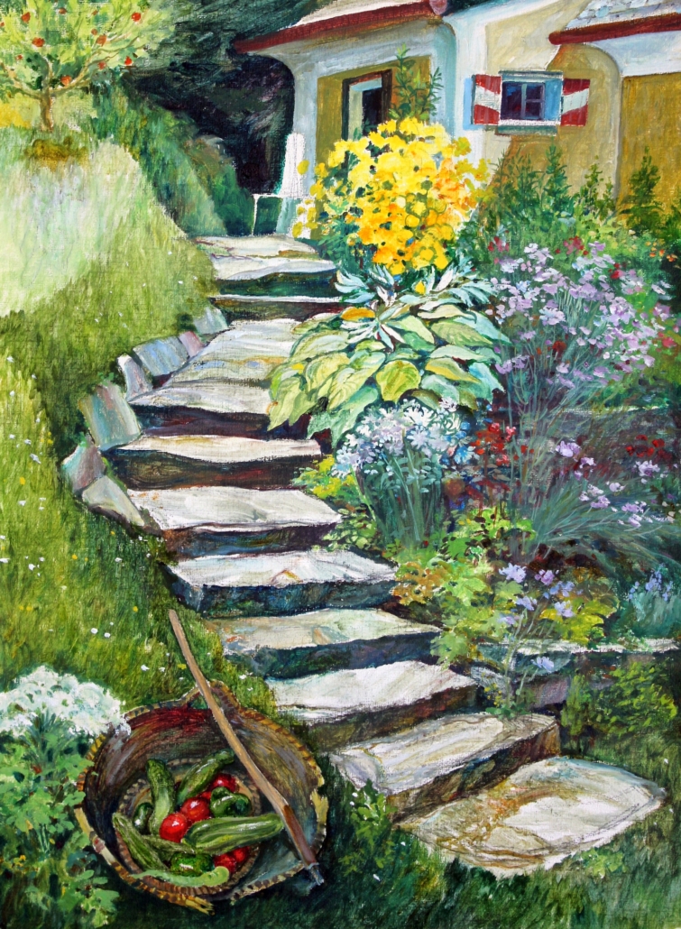 Die Stufen zur Küche